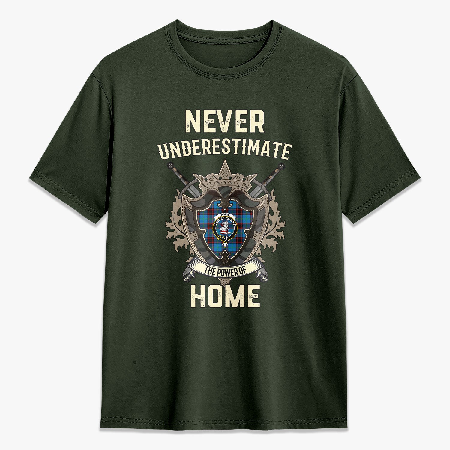 Home Ancient Tartan Crest 2D T-shirt - Never Underestimate Style