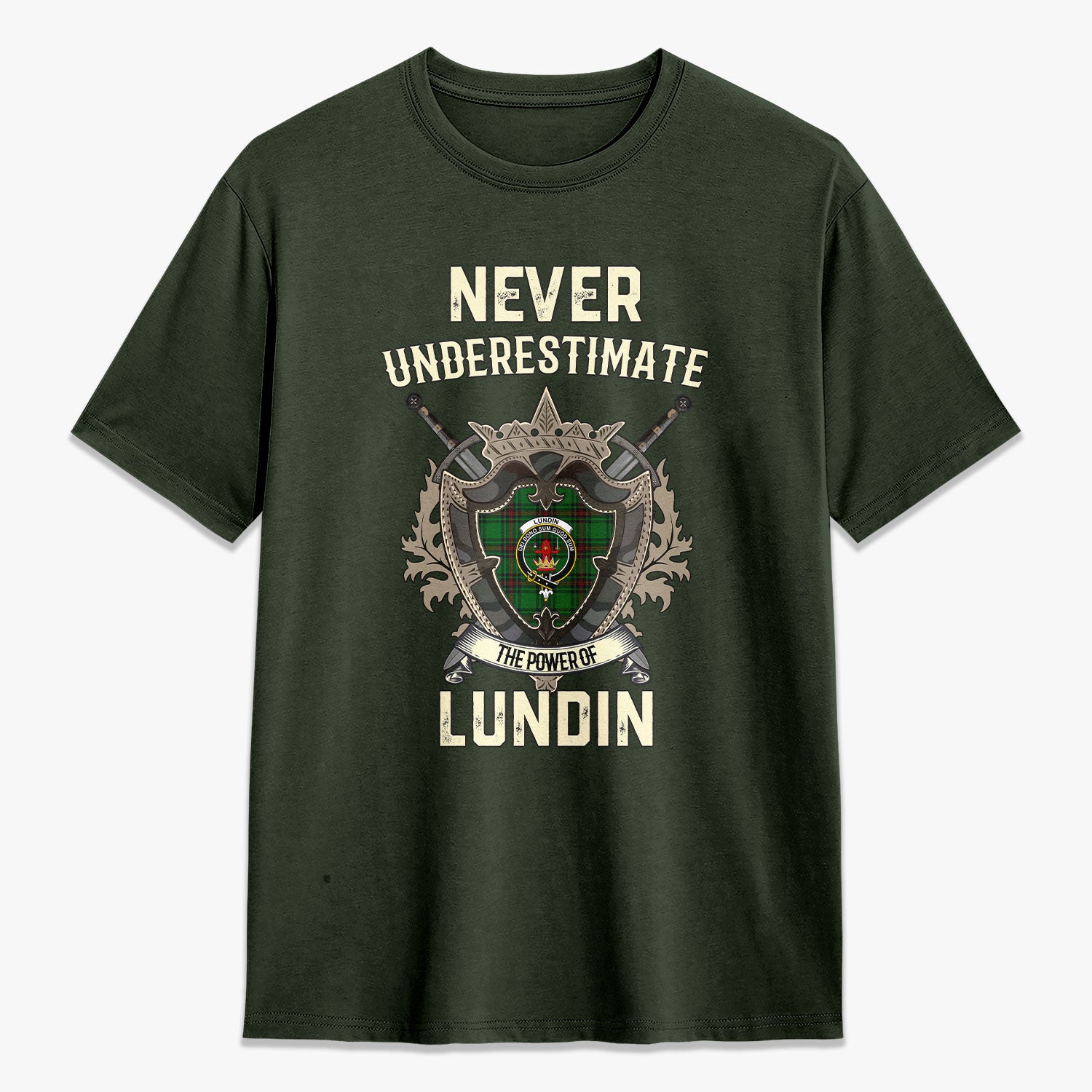 Lundin Tartan Crest 2D T-shirt - Never Underestimate Style