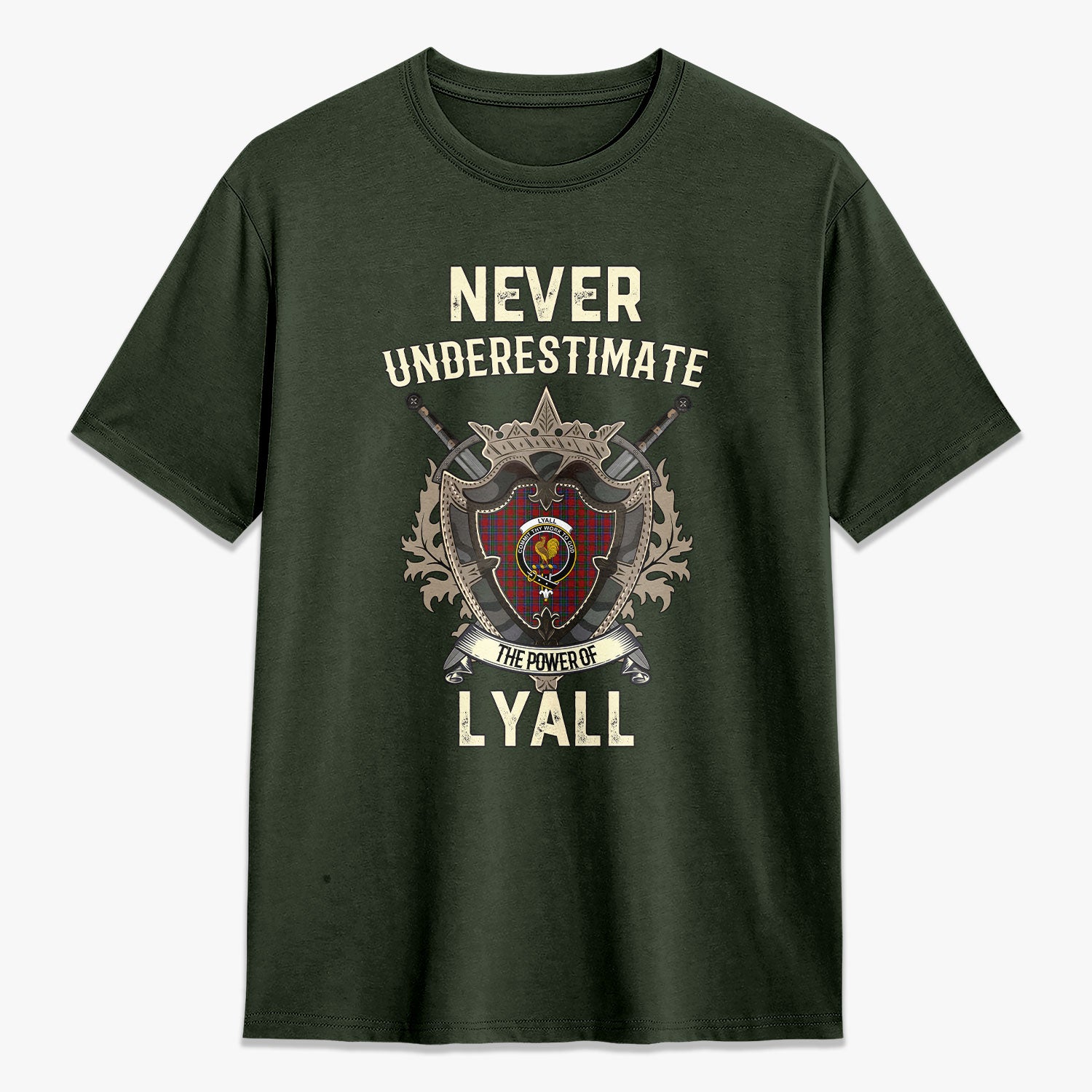 Lyall Tartan Crest 2D T-shirt - Never Underestimate Style