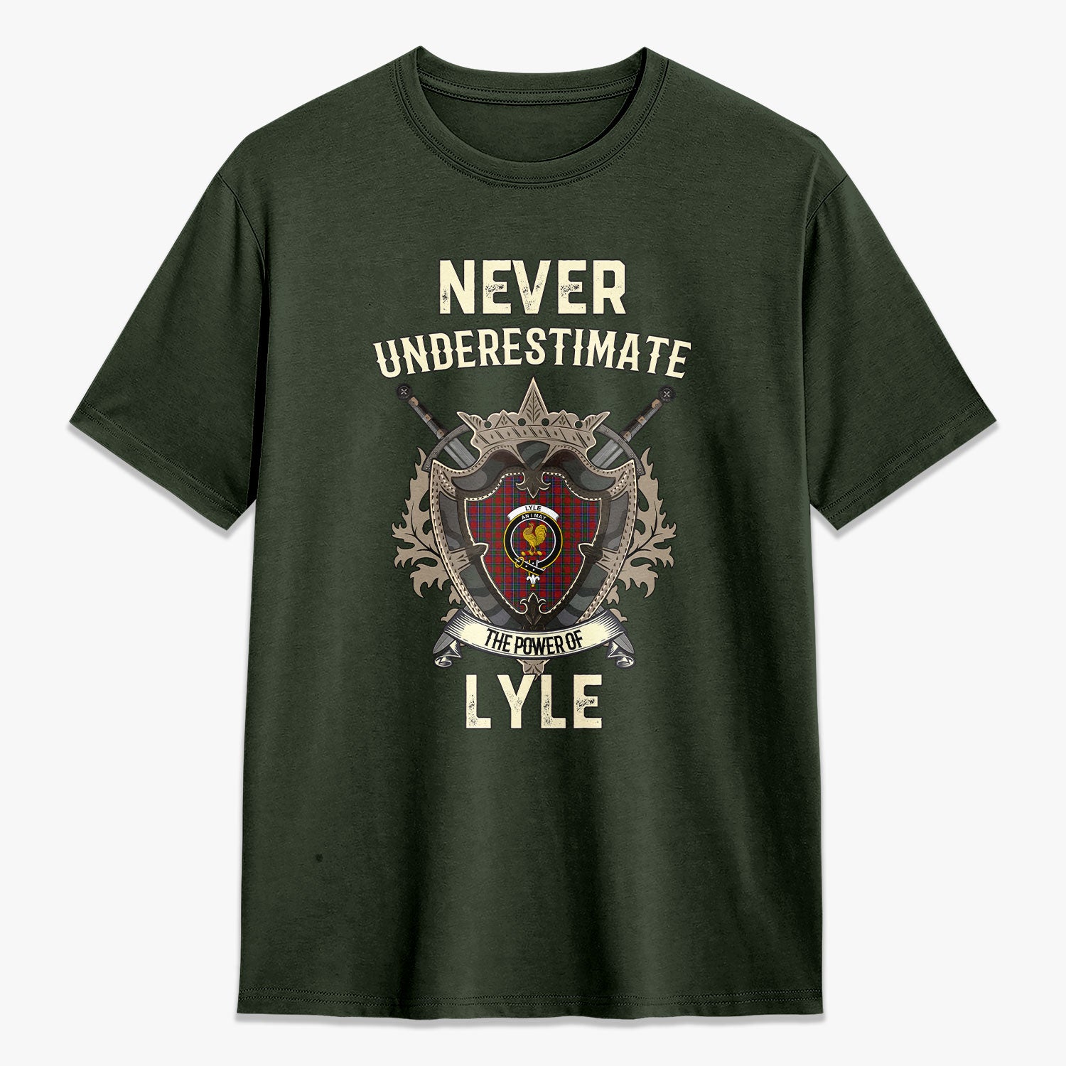 Lyle Tartan Crest 2D T-shirt - Never Underestimate Style