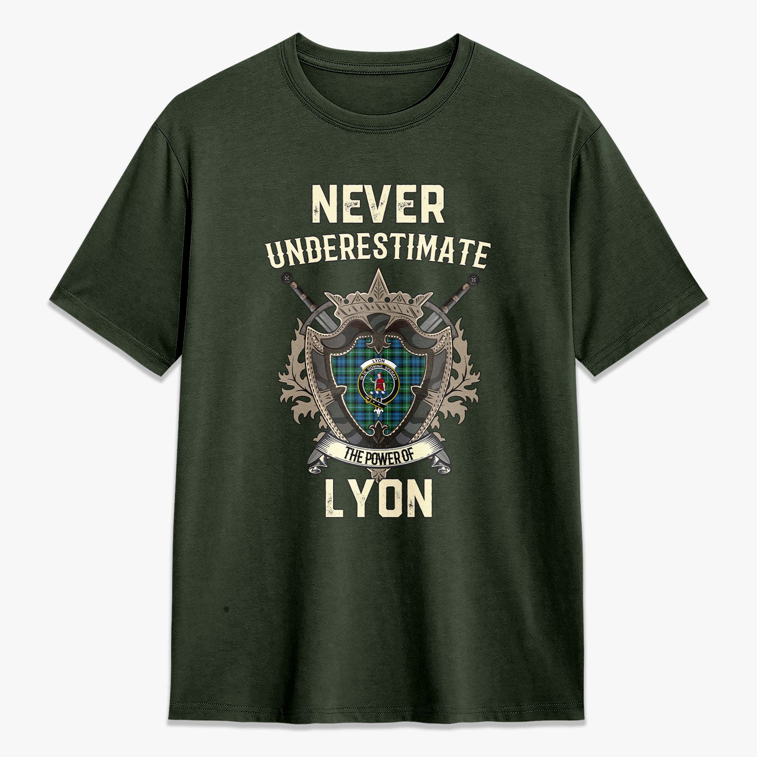 Lyon Tartan Crest 2D T-shirt - Never Underestimate Style