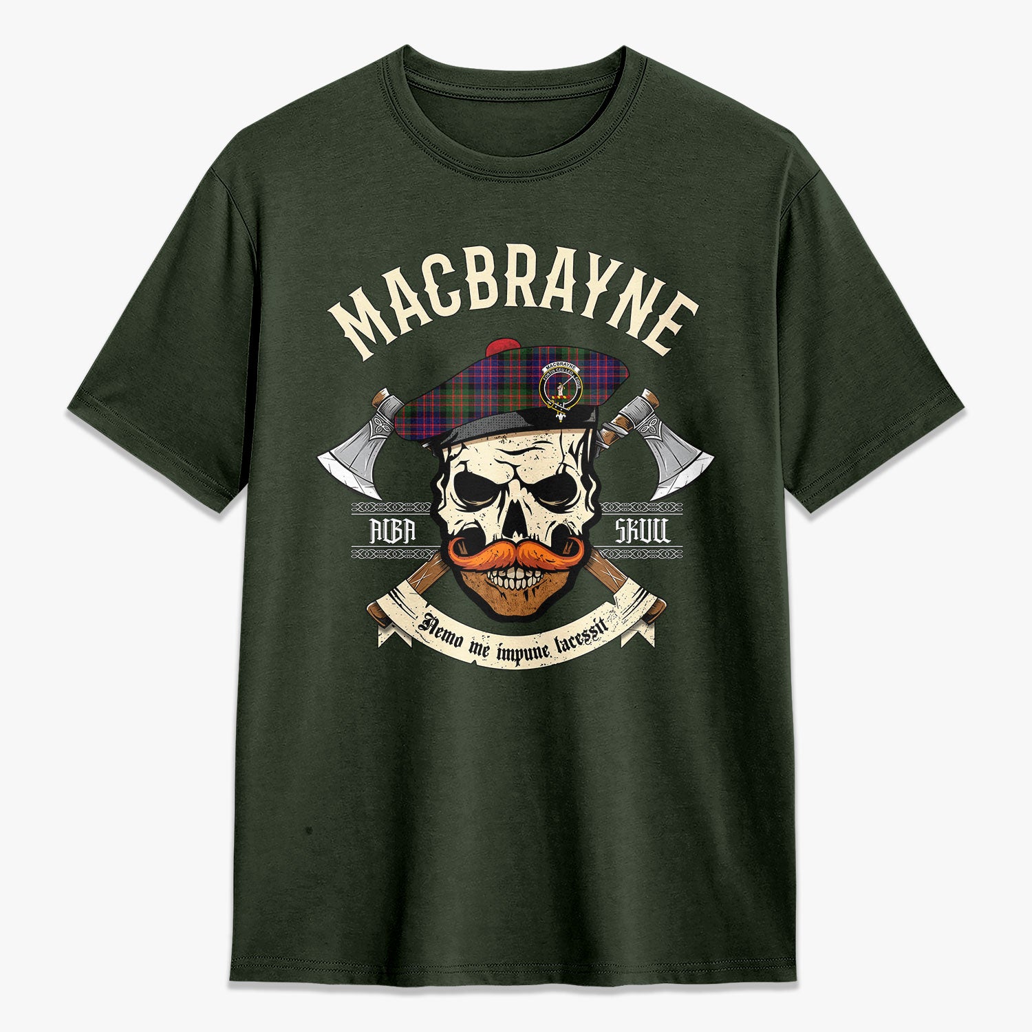 MacBrayne Tartan Crest 2D T-shirt - Alba Skull Style