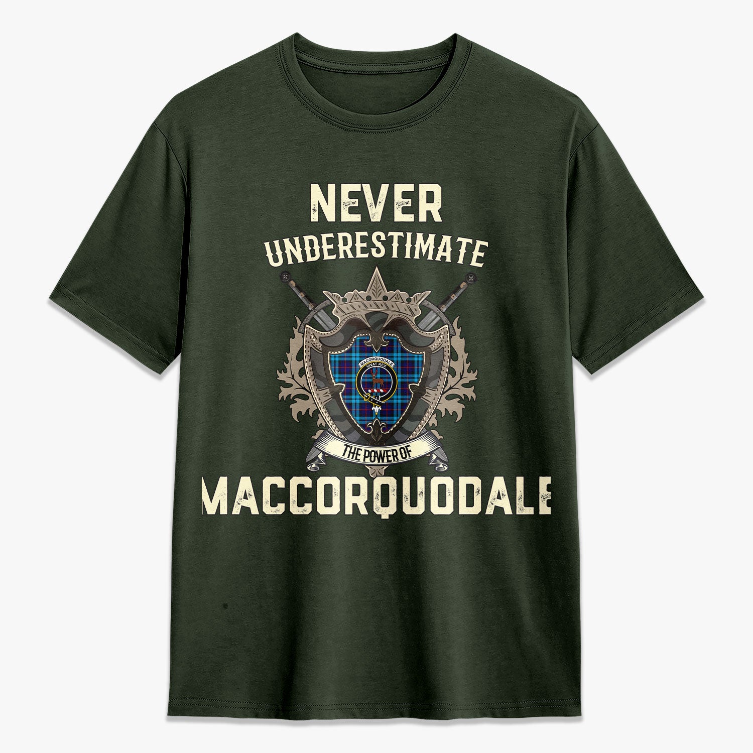 MacCorquodale Tartan Crest 2D T-shirt - Never Underestimate Style