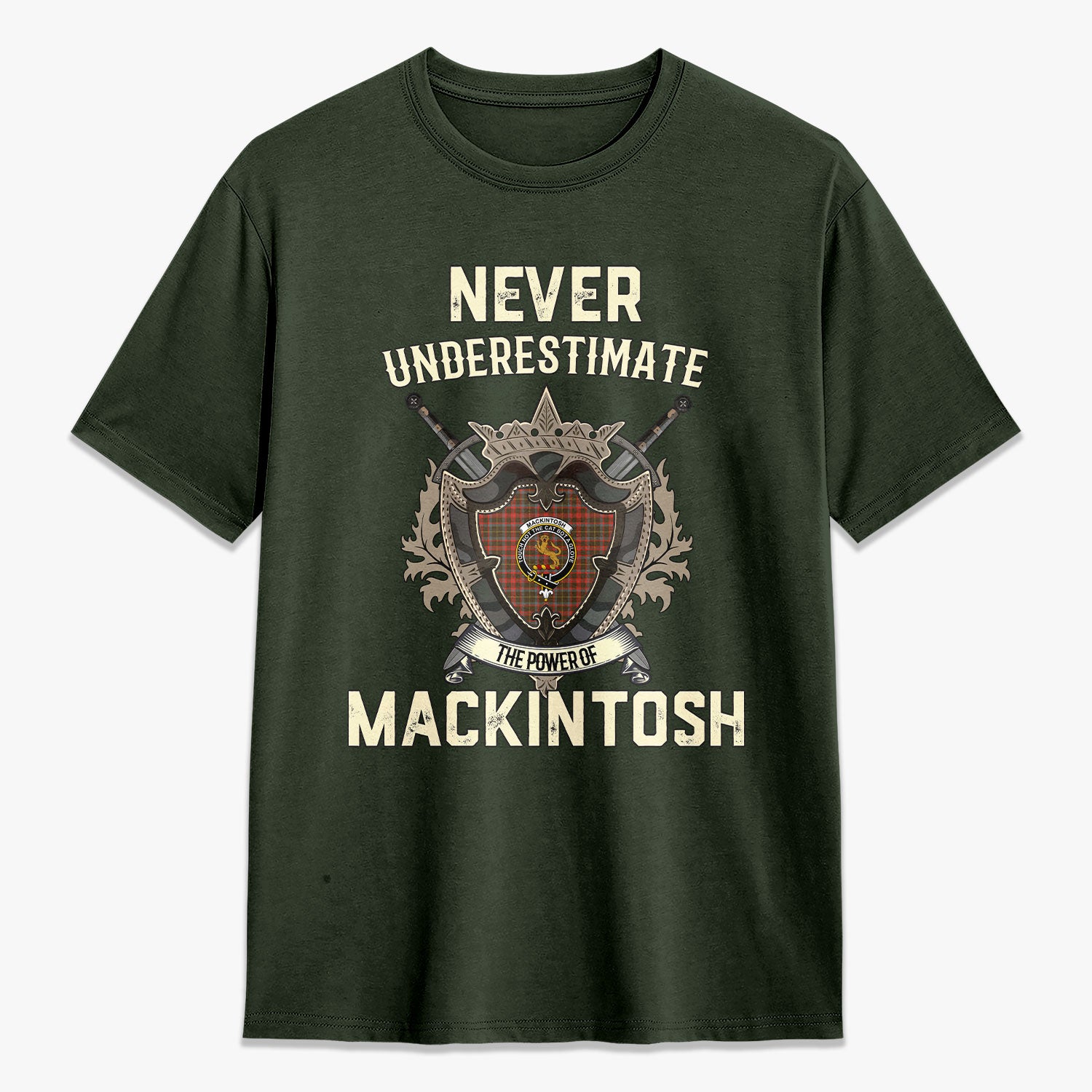 MacKintosh Hunting Weathered Tartan Crest 2D T-shirt - Never Underestimate Style