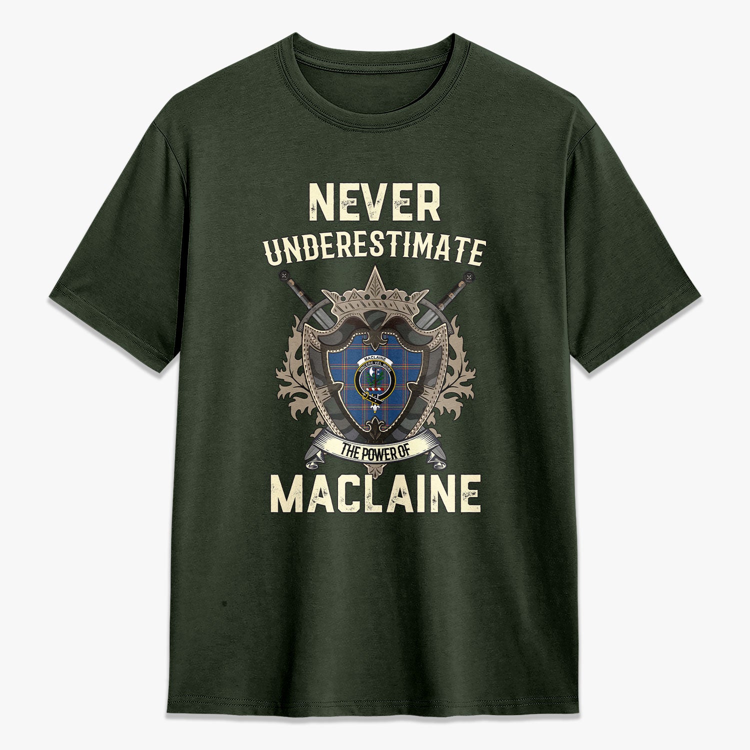 MacLaine of Loch Buie Hunting Ancient Tartan Crest 2D T-shirt - Never Underestimate Style