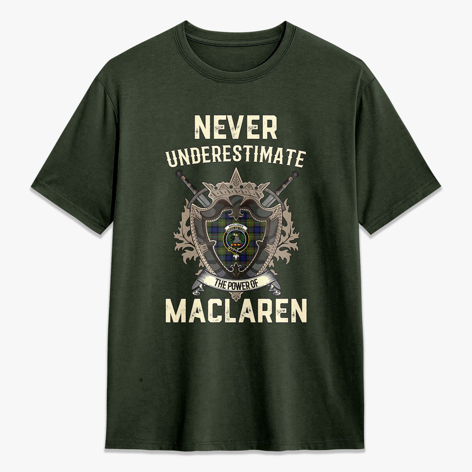 MacLaren Modern Tartan Crest 2D T-shirt - Never Underestimate Style