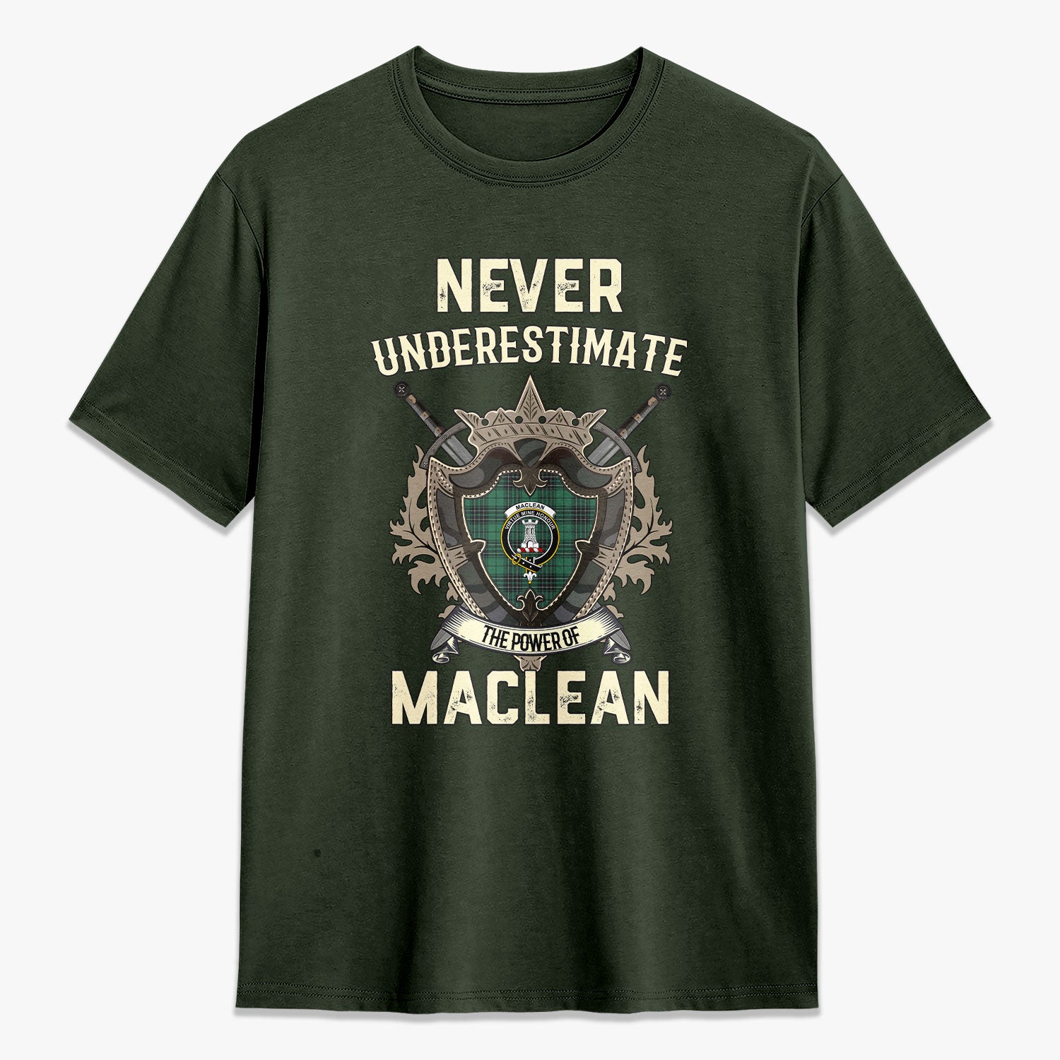 MacLean Hunting Ancient Tartan Crest 2D T-shirt - Never Underestimate Style