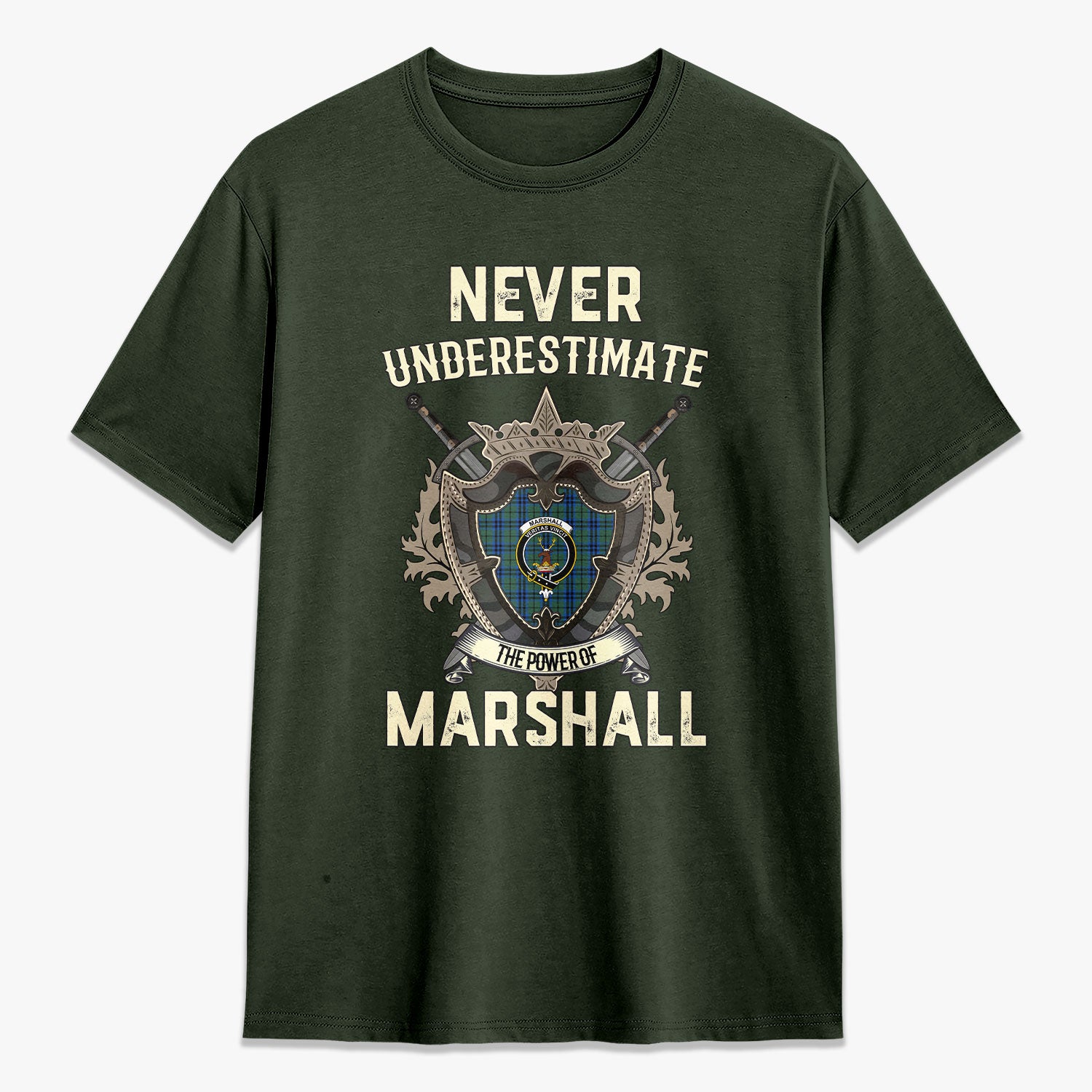 Marshall Tartan Crest 2D T-shirt - Never Underestimate Style