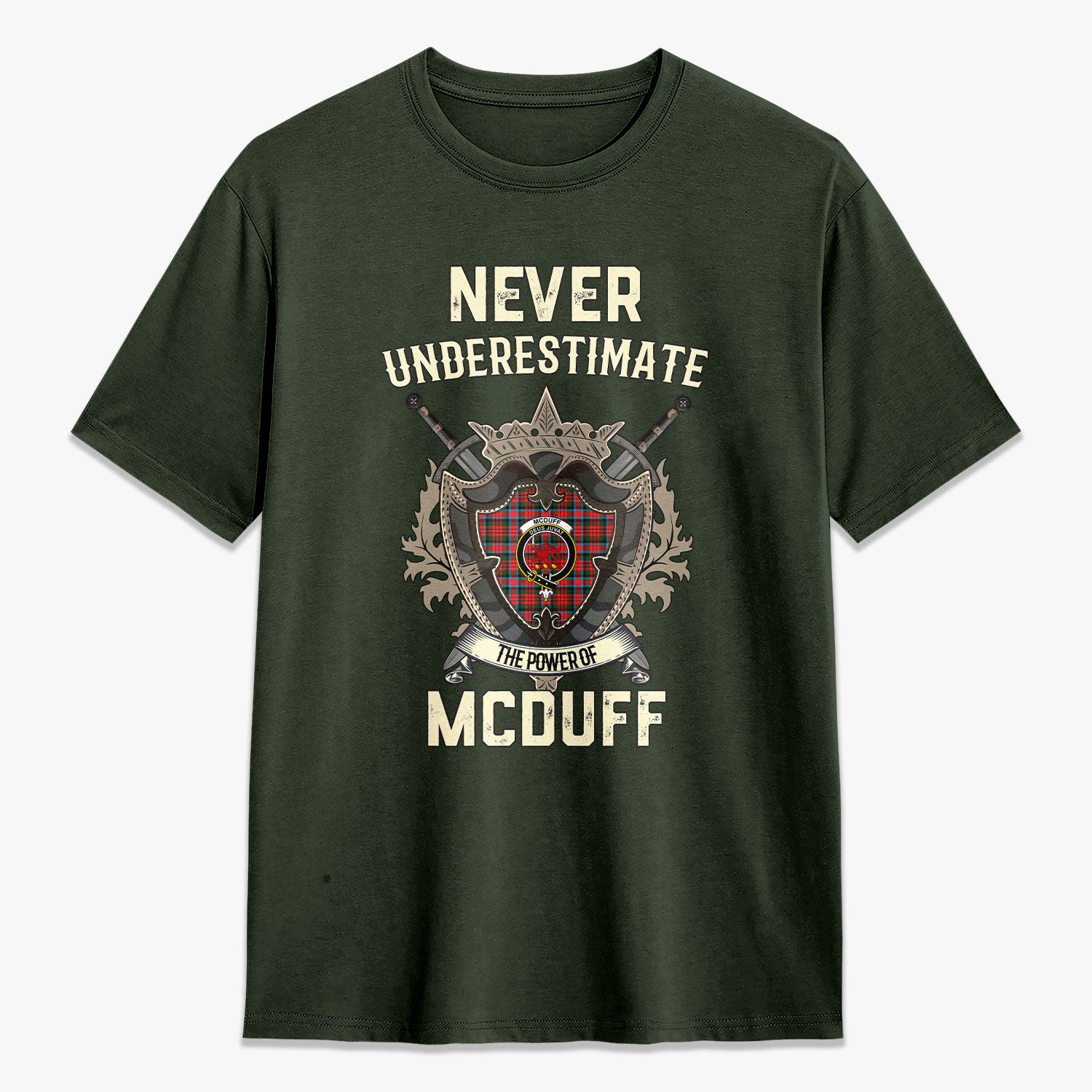McDuff Modern Tartan Crest 2D T-shirt - Never Underestimate Style