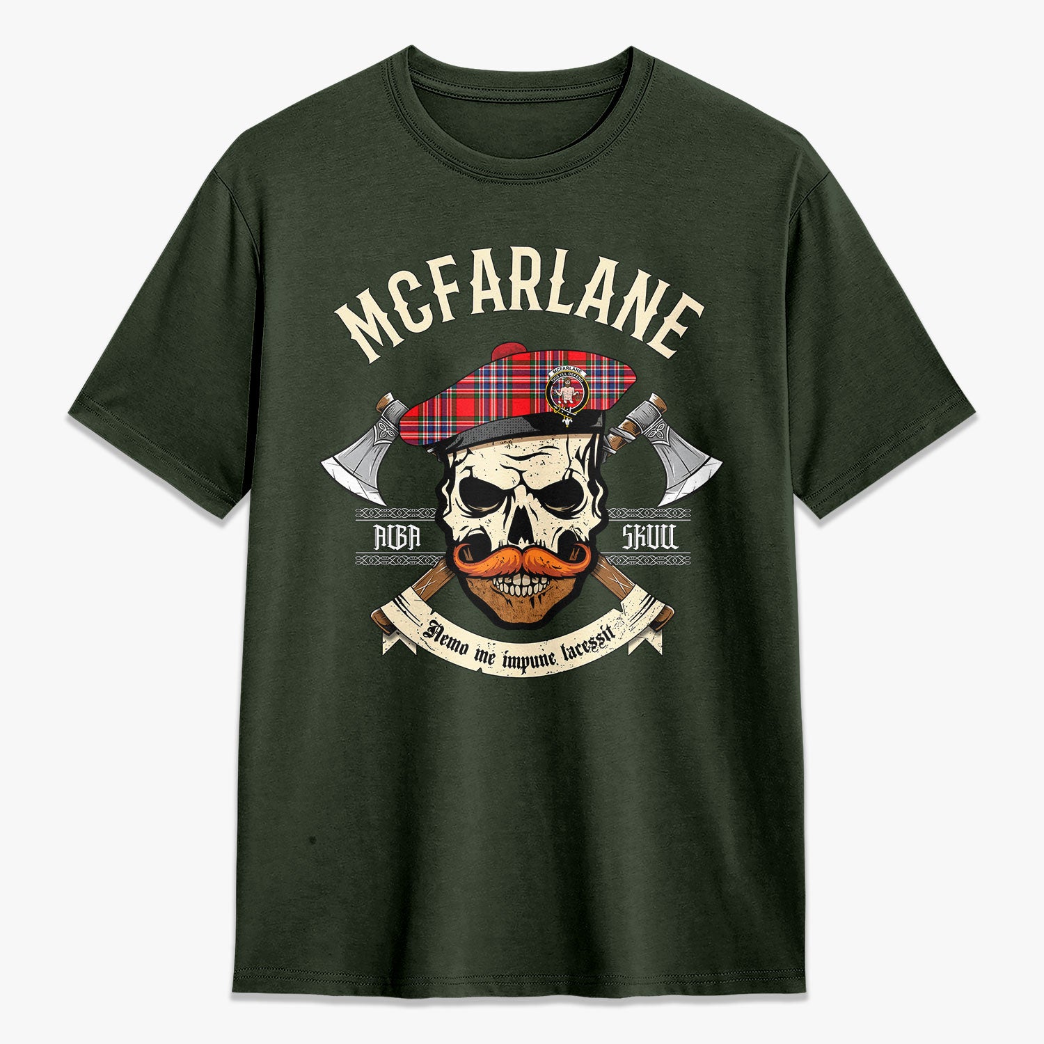 McFarlane Modern Tartan Crest 2D T-shirt - Alba Skull Style