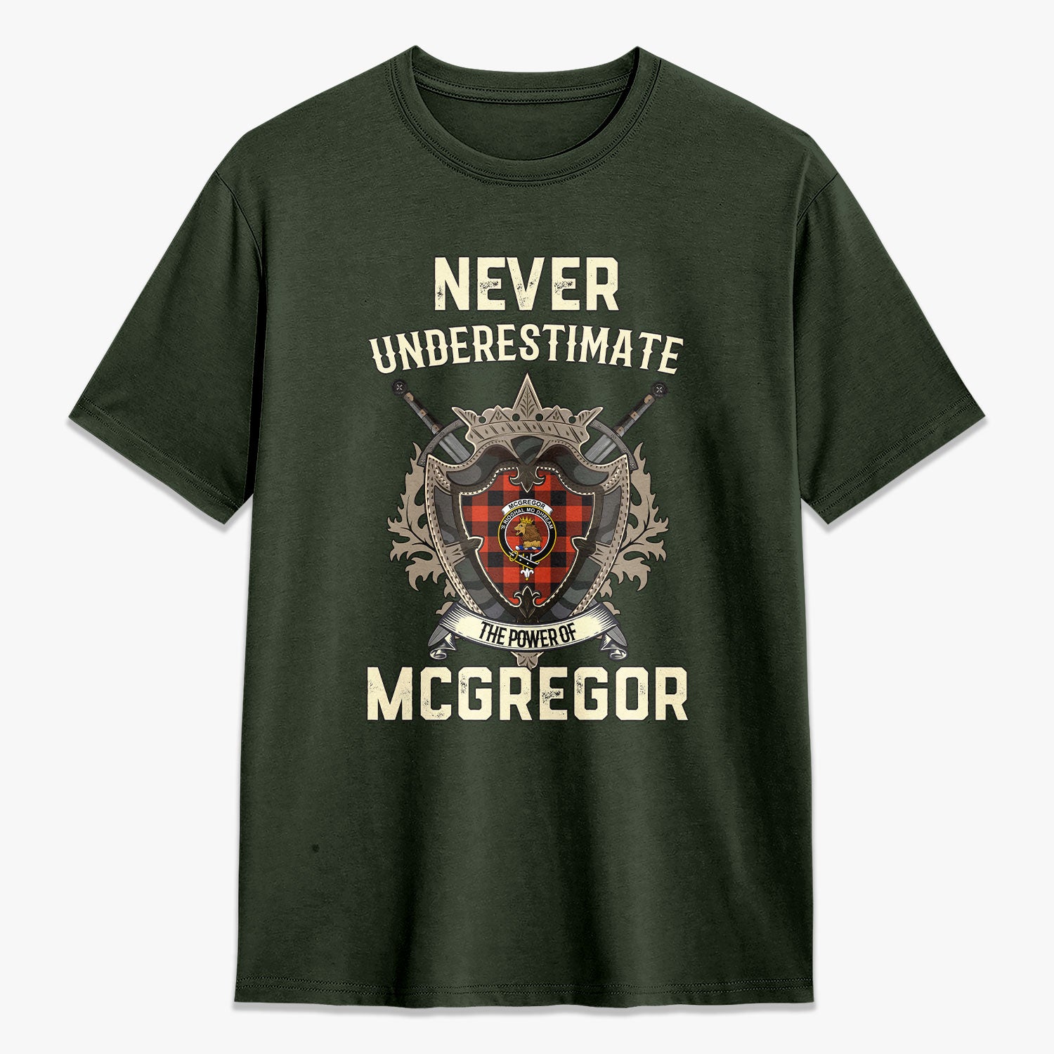 McGregor Rob Roy Ancient Tartan Crest 2D T-shirt - Never Underestimate Style