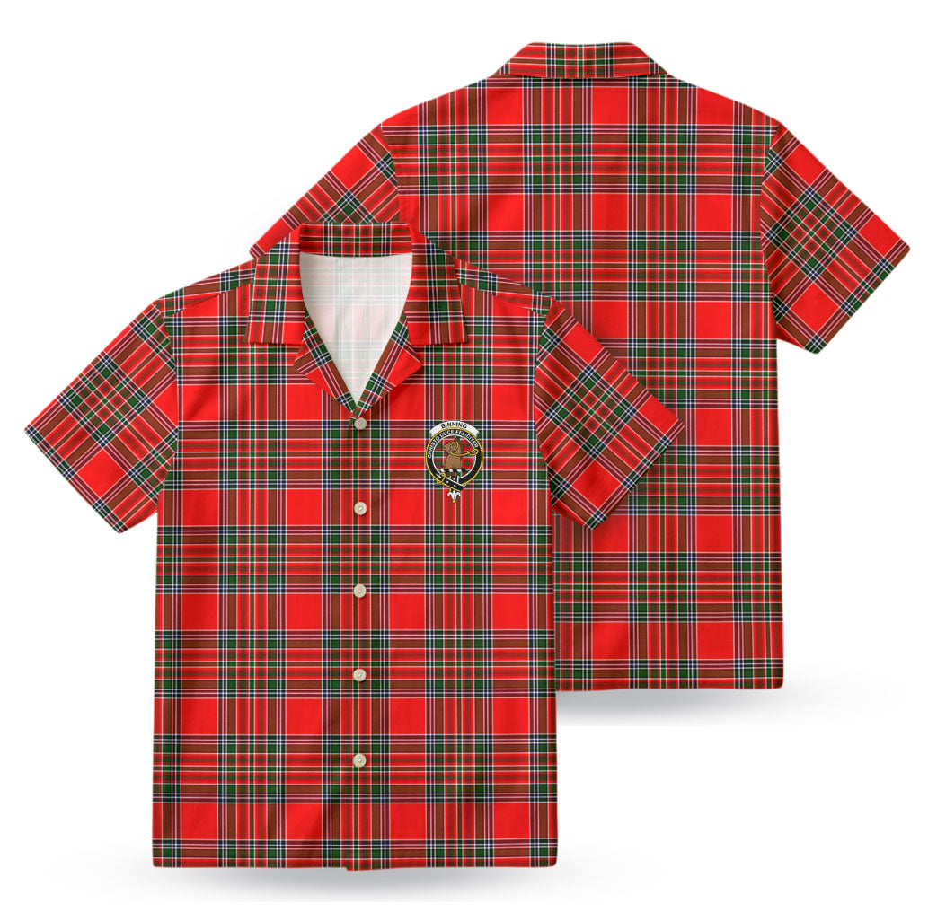 Binning (of Wallifoord) Tartan Crest Hawaiian Shirt