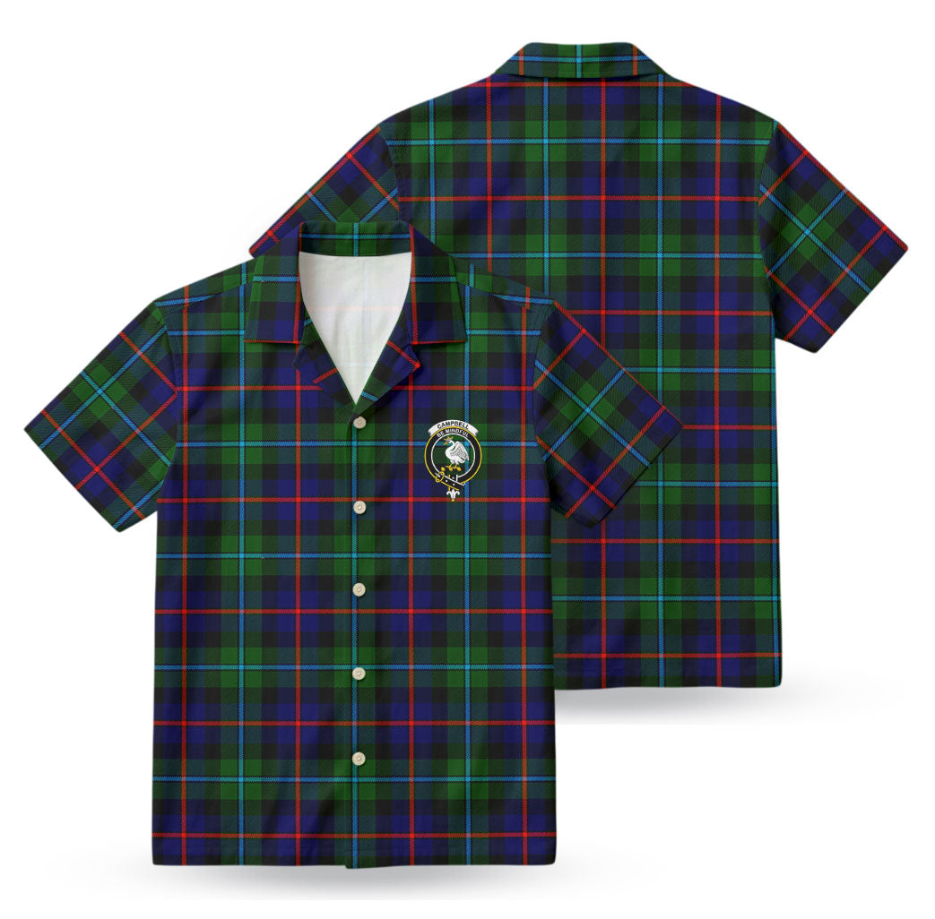 Campbell of Cawdor Modern Tartan Crest Hawaiian Shirt