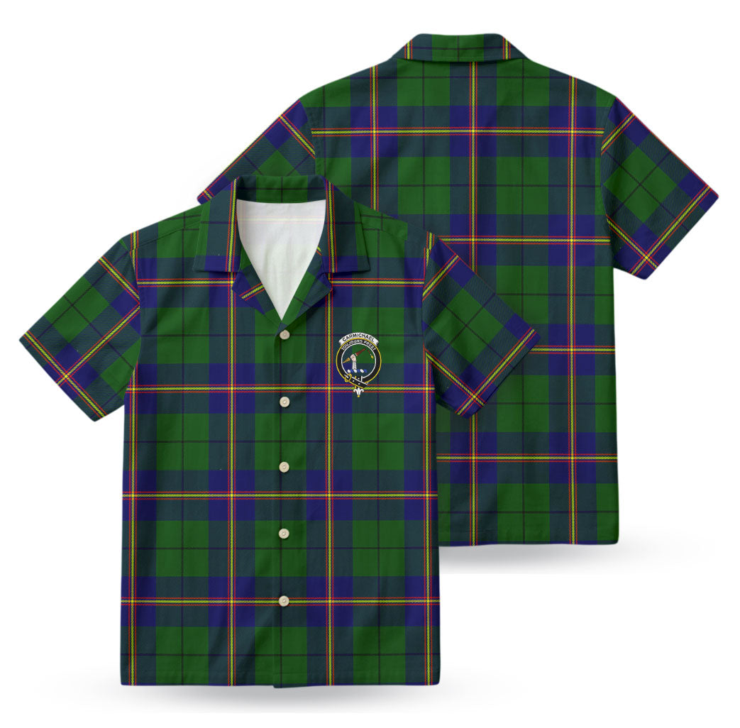 Carmichael Modern Tartan Crest Hawaiian Shirt