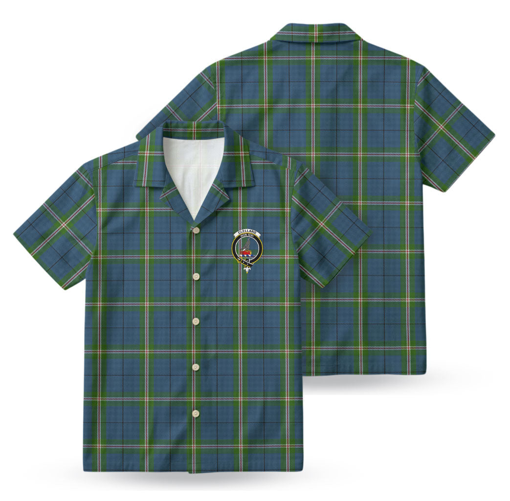 Clelland Tartan Crest Hawaiian Shirt