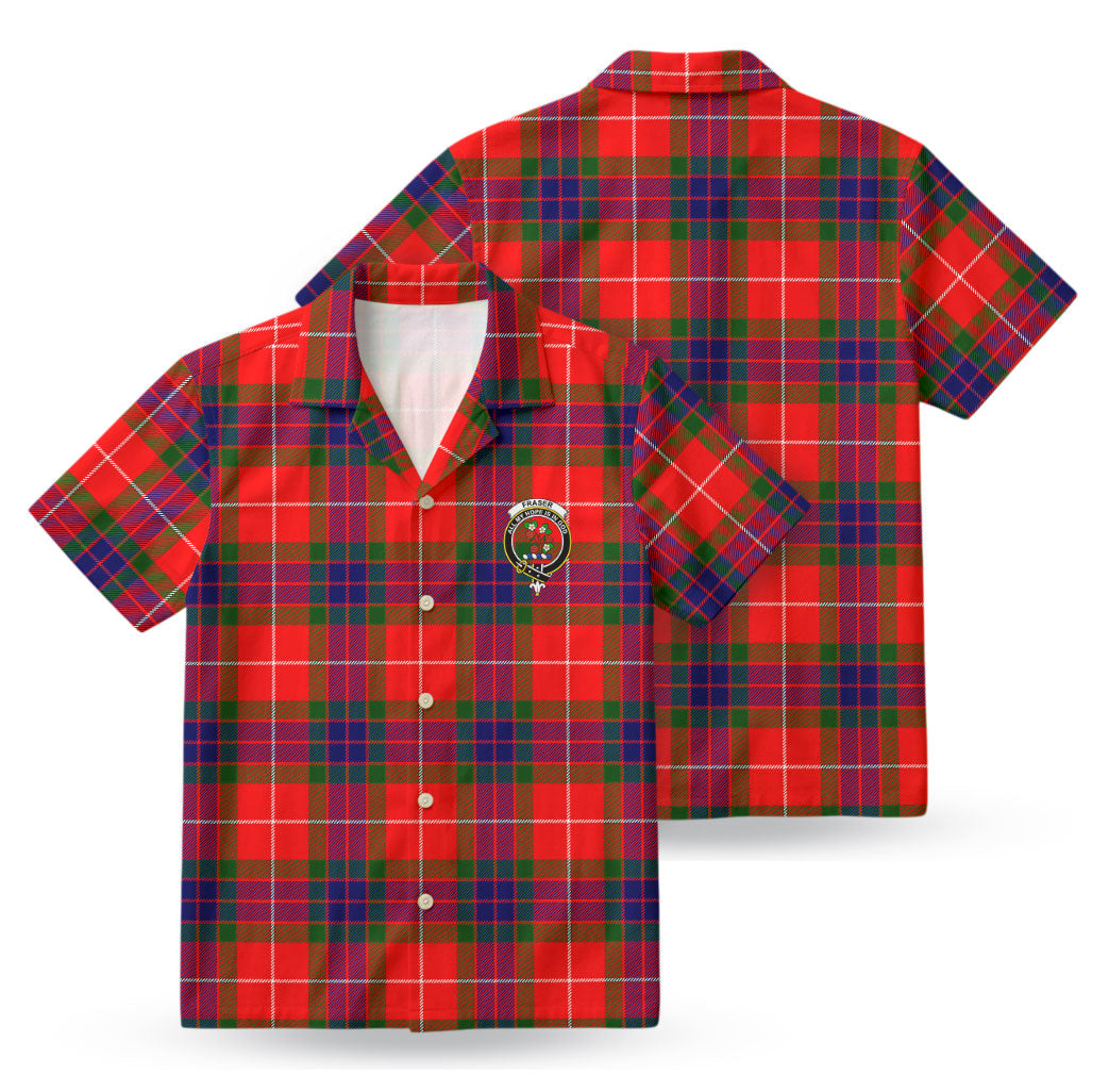 Fraser Tartan Crest Hawaiian Shirt