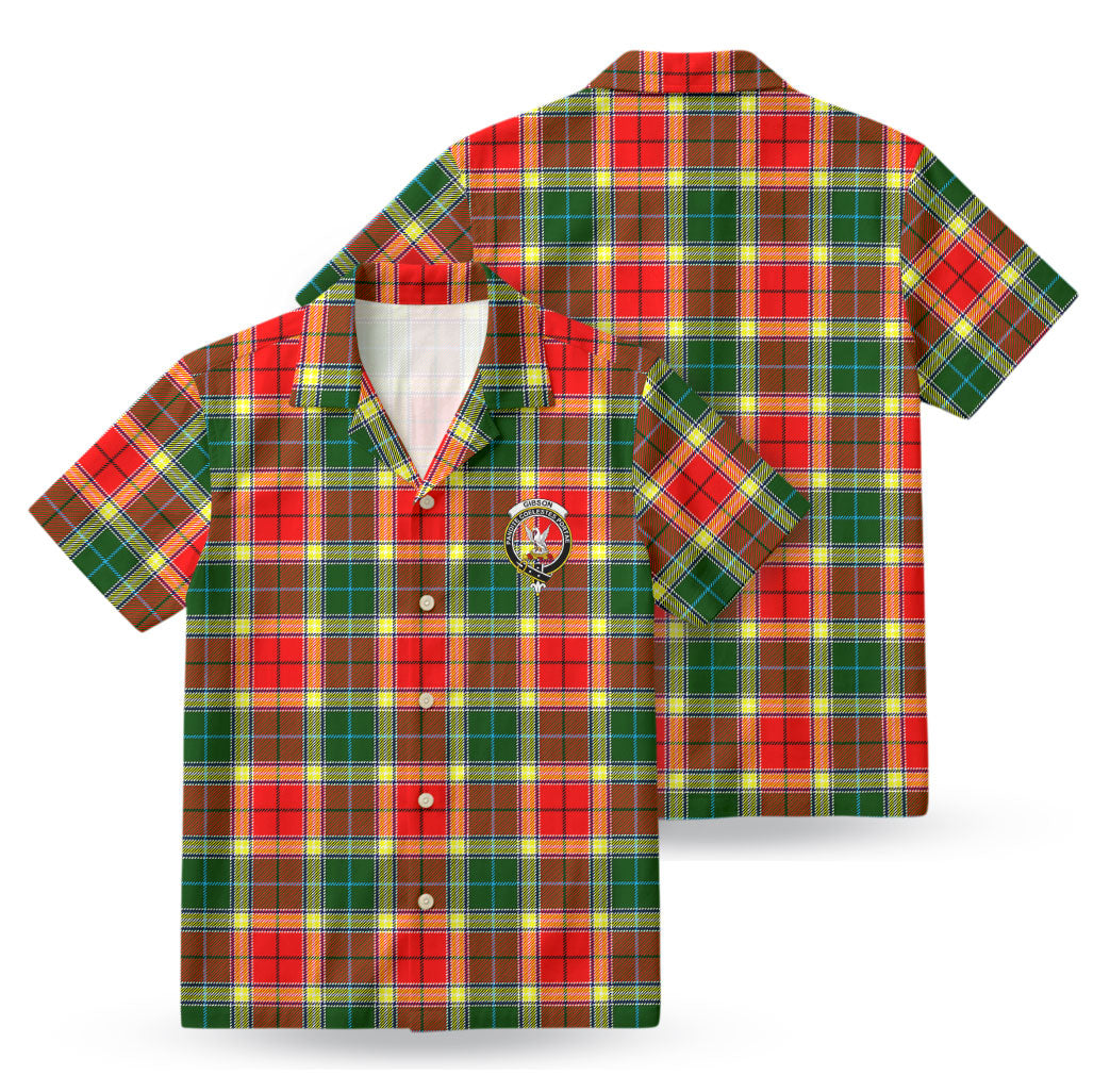 Gibson Tartan Crest Hawaiian Shirt