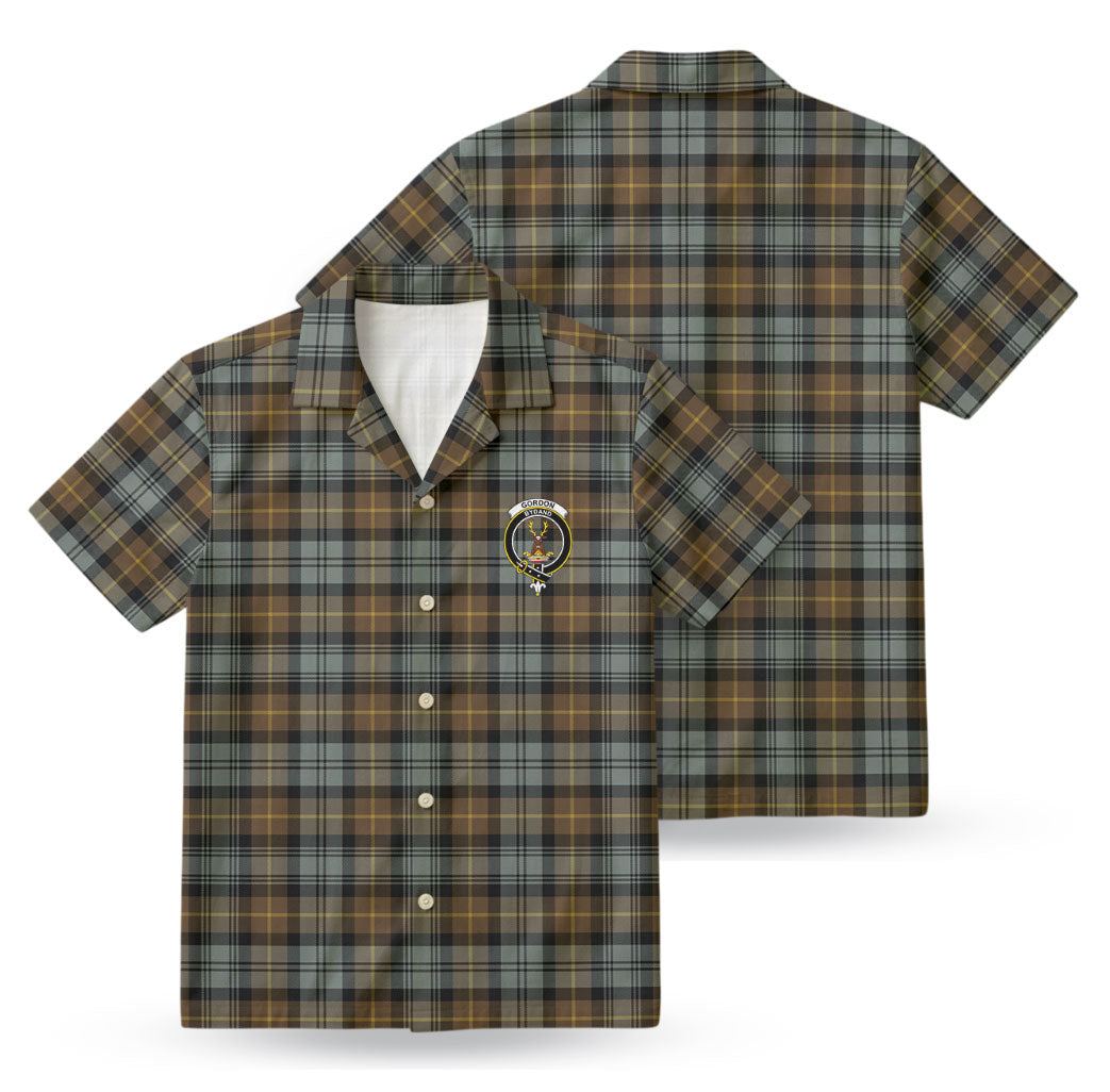 Gordon Weathered Tartan Crest Hawaiian Shirt
