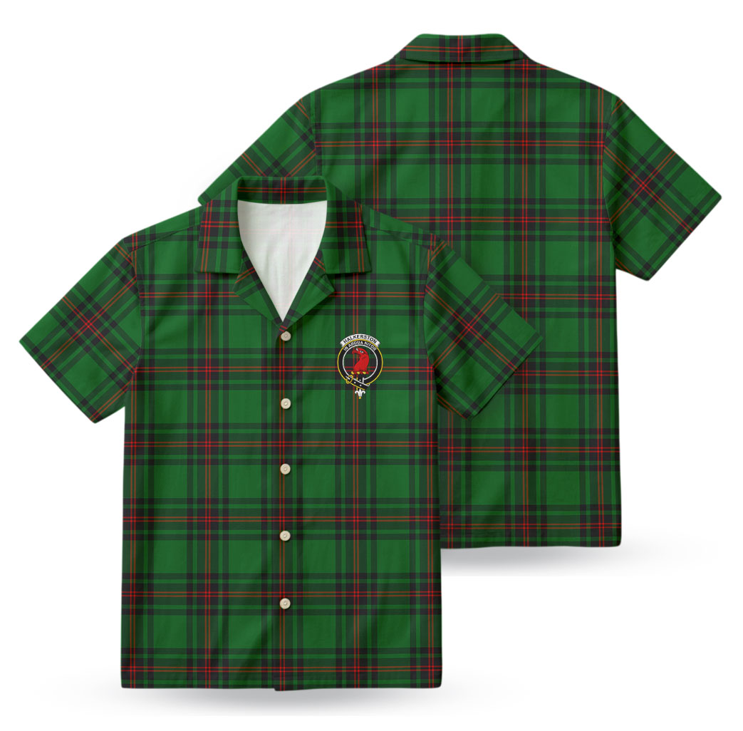 Halkerston Tartan Crest Hawaiian Shirt