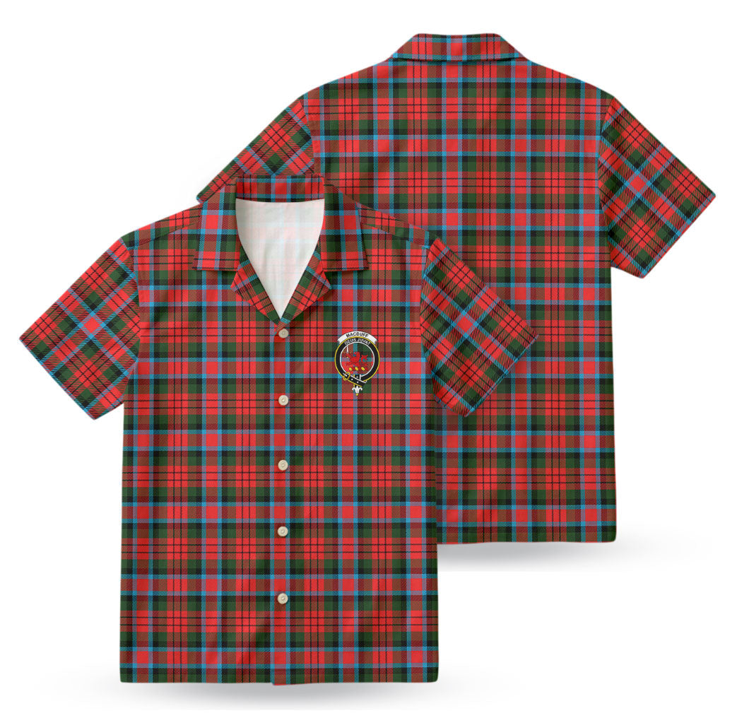 MacDuff Modern Tartan Crest Hawaiian Shirt