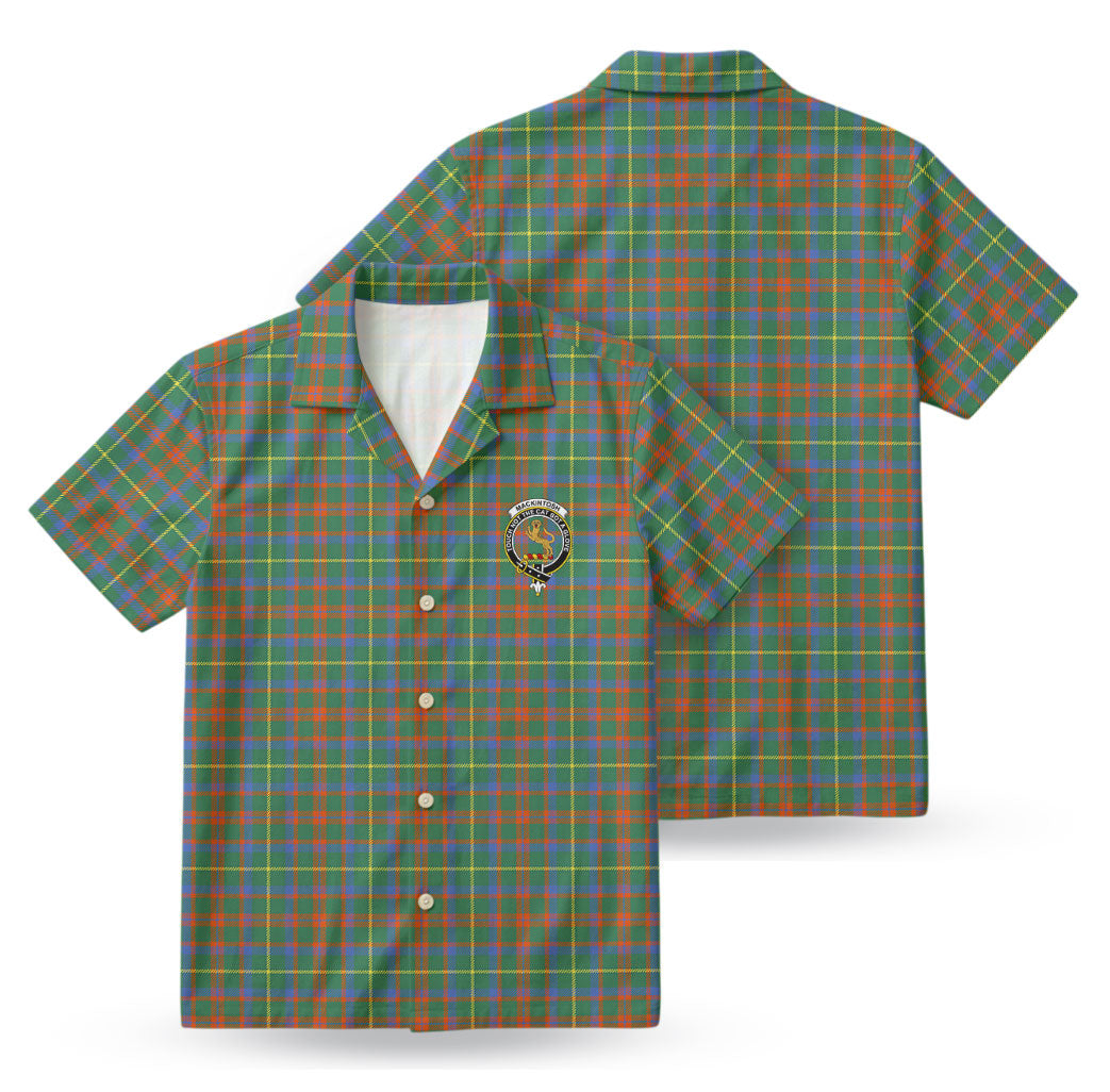 MacKintosh Hunting Ancient Tartan Crest Hawaiian Shirt