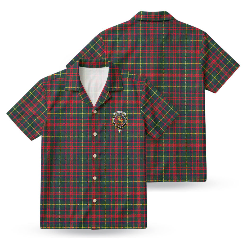 MacKintosh Hunting Modern Tartan Crest Hawaiian Shirt