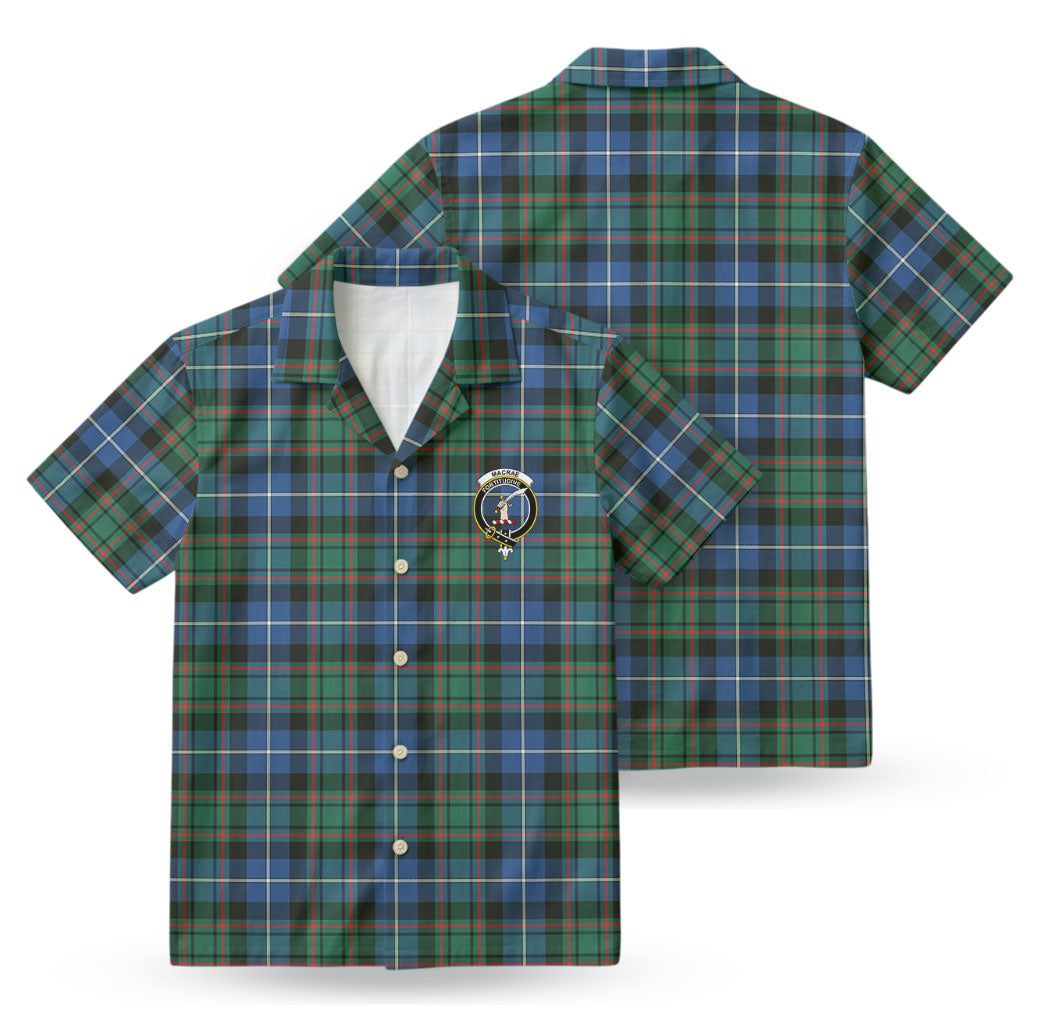 MacRae Hunting Ancient Tartan Crest Hawaiian Shirt