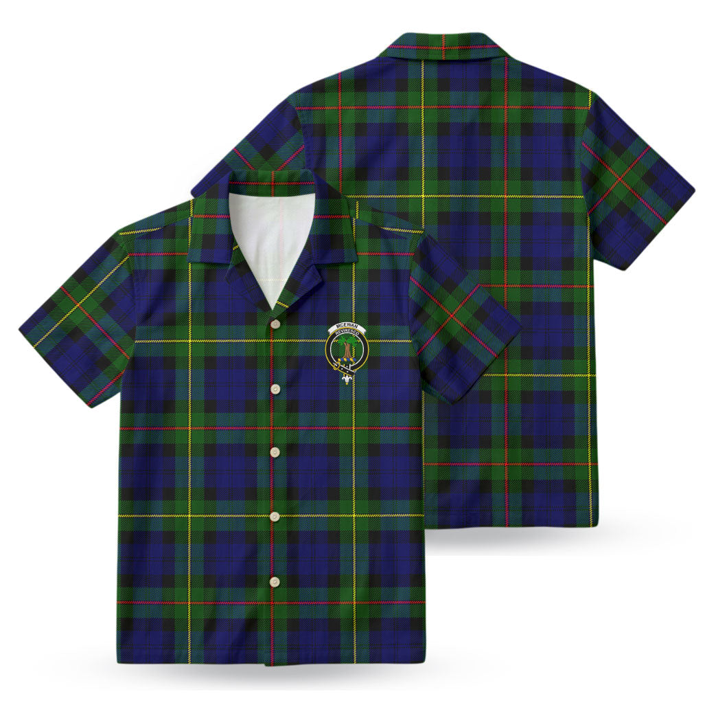 McEwan Modern Tartan Crest Hawaiian Shirt