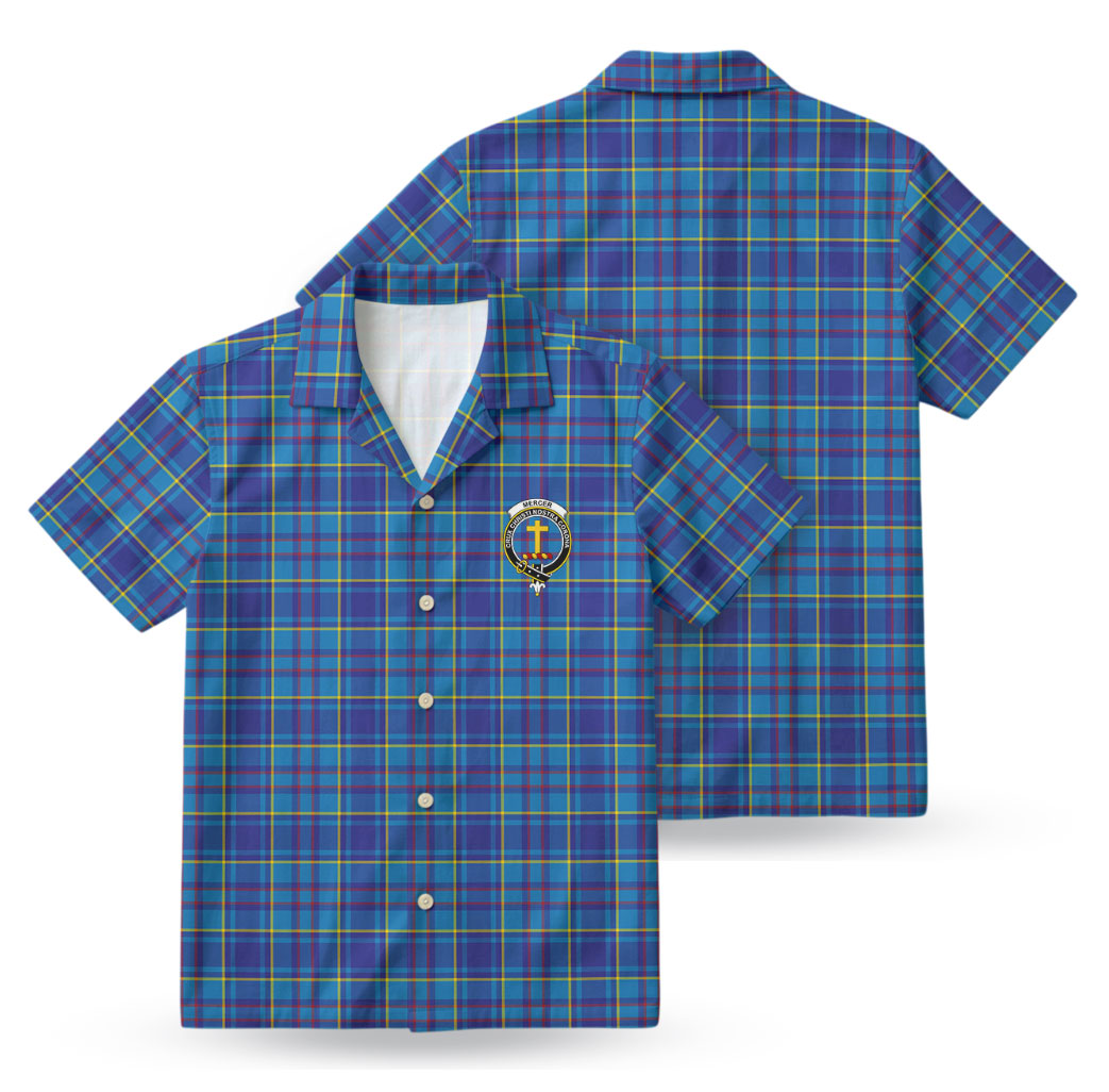 Mercer Modern Tartan Crest Hawaiian Shirt