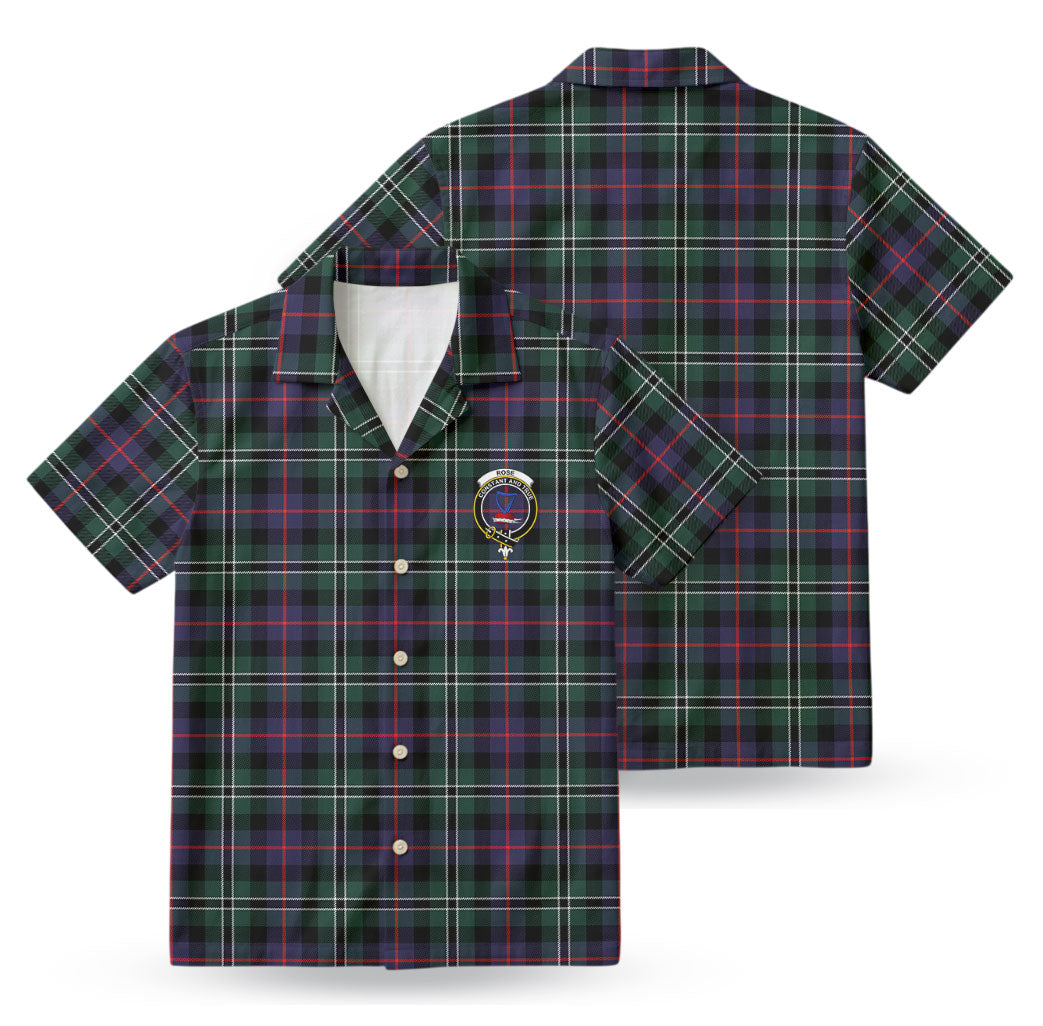 Rose Hunting Modern Tartan Crest Hawaiian Shirt