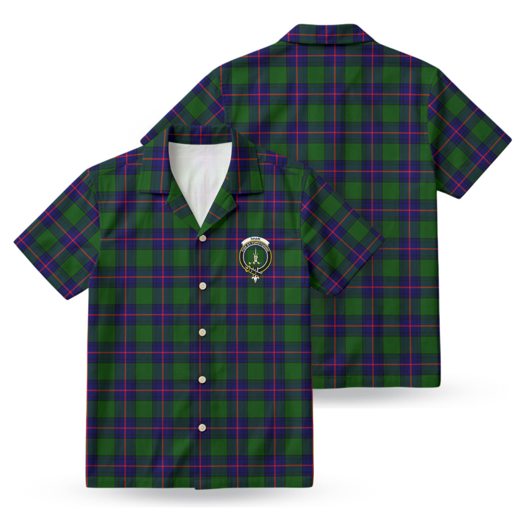 Shaw Modern Tartan Crest Hawaiian Shirt