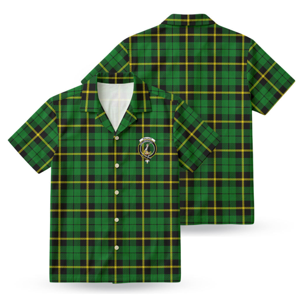 Wallace Hunting Modern Tartan Crest Hawaiian Shirt
