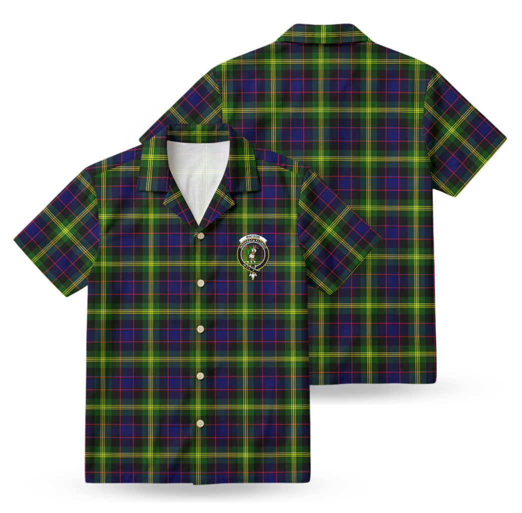 Watson Modern Tartan Crest Hawaiian Shirt