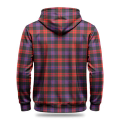 Broun Modern Tartan Crest Hoodie