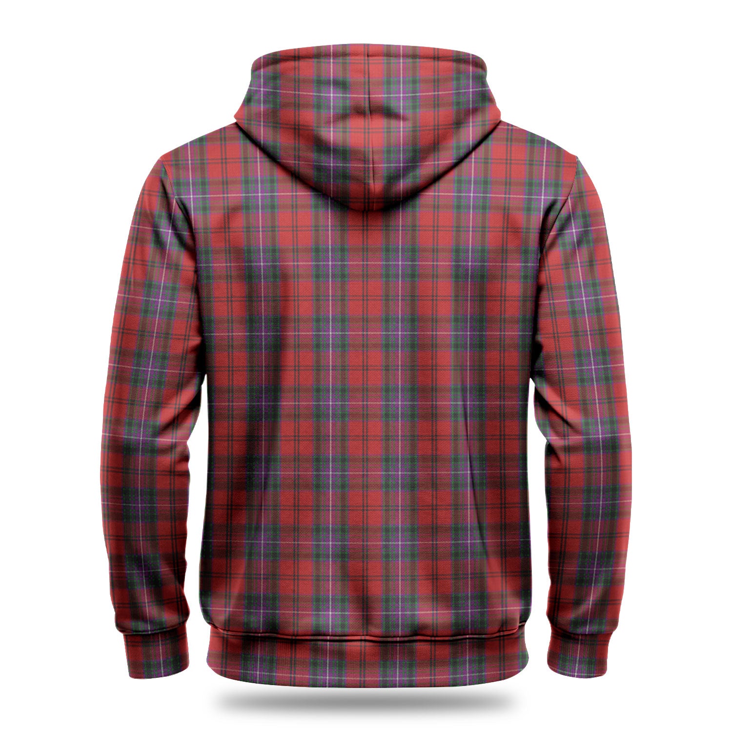 Kelly of Sleat Red Tartan Crest Hoodie