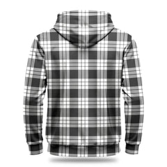 MacFarlane Black _ White Tartan Crest Hoodie