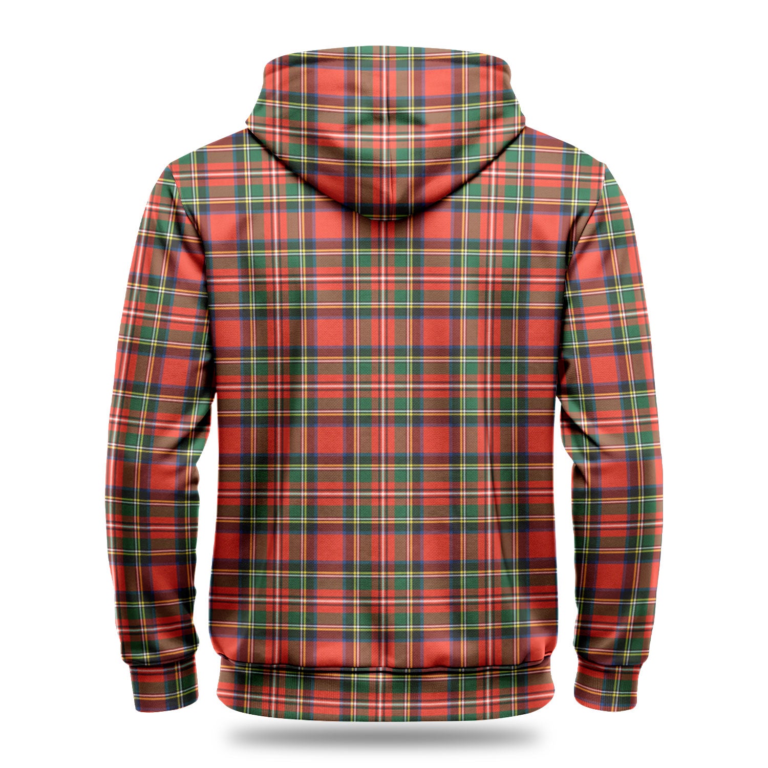 Stewart Royal Modern Tartan Crest Hoodie