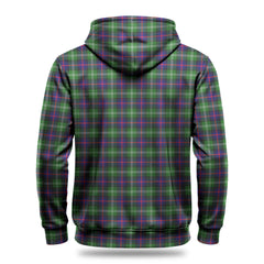 Sutherland Modern Tartan Crest Hoodie