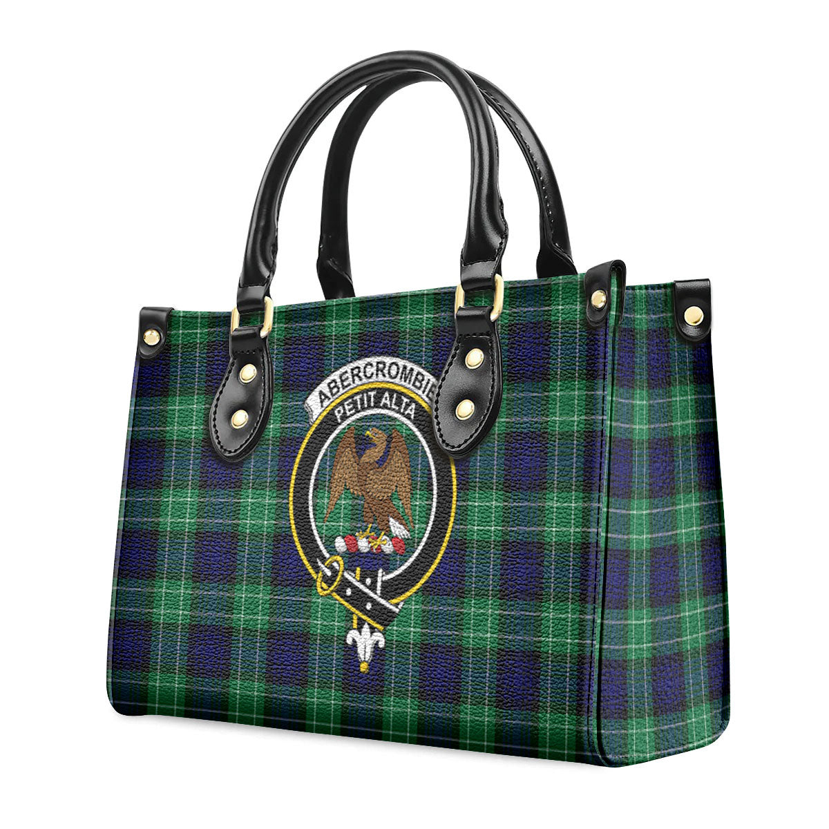 Abercrombie Tartan Crest Leather Handbag