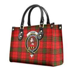 Adair Modern Tartan Crest Leather Handbag