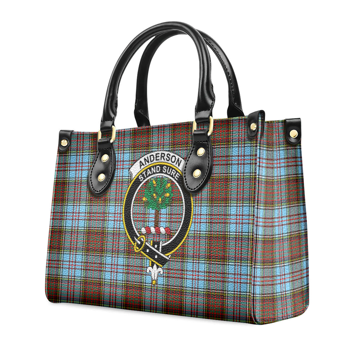 Anderson Ancient Tartan Crest Leather Handbag