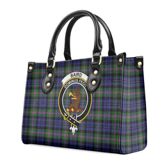 Baird Modern Tartan Crest Leather Handbag