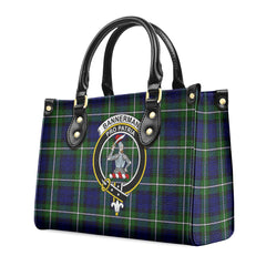 Bannerman Tartan Crest Leather Handbag