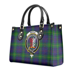 Boyle Tartan Crest Leather Handbag