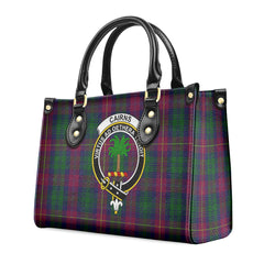 Cairns Tartan Crest Leather Handbag