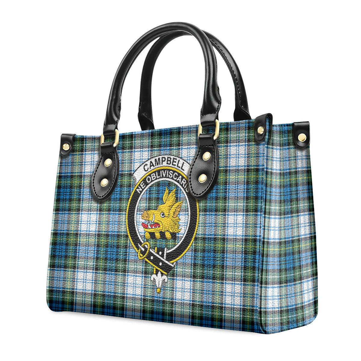 Campbell Dress Ancient Tartan Crest Leather Handbag