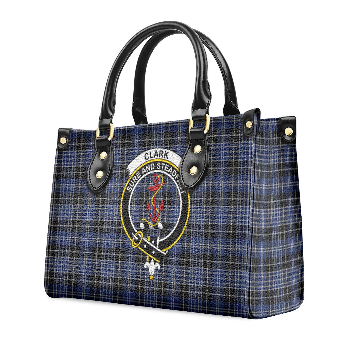 Clark Modern Tartan Crest Leather Handbag