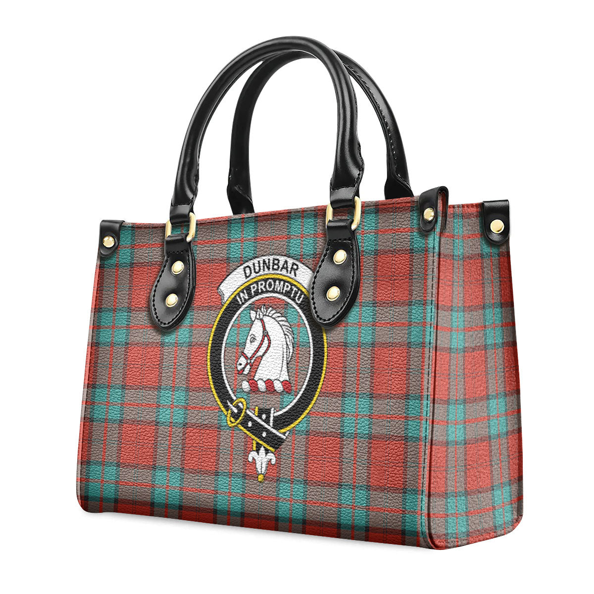 Dunbar Ancient Tartan Crest Leather Handbag