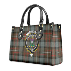 Fergusson Weathered Tartan Crest Leather Handbag