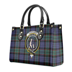 Fletcher Modern Tartan Crest Leather Handbag